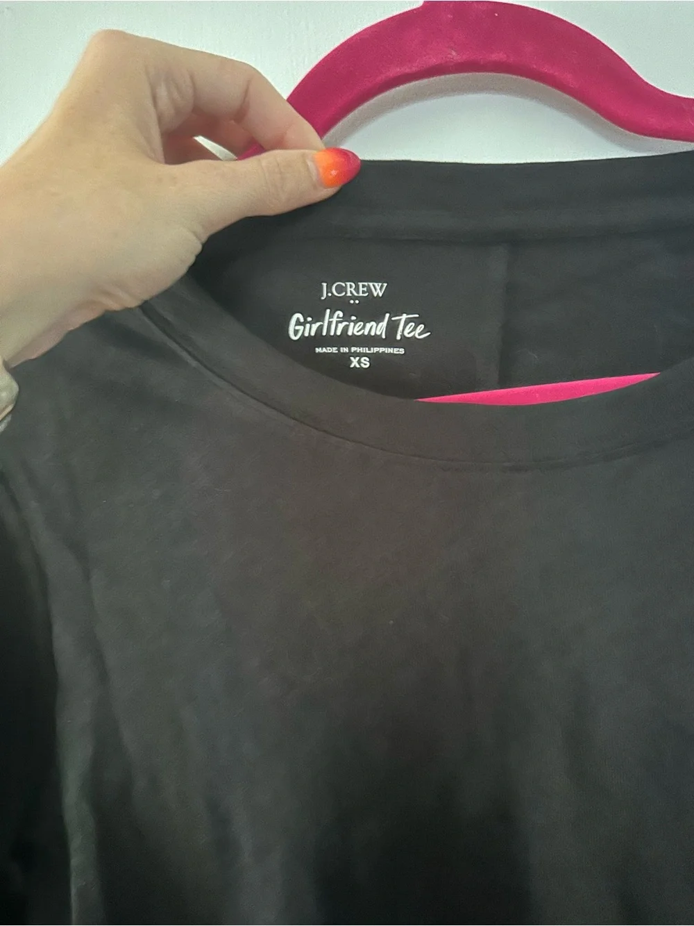 J. Crew Black Long-Sleeve Girlfriend  Tee